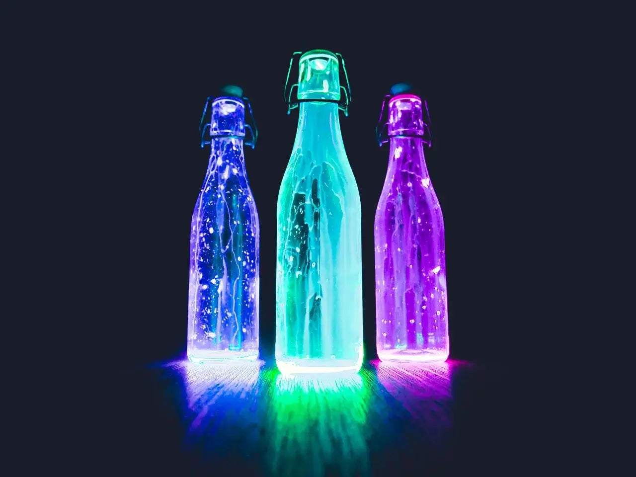 neon bottle lights