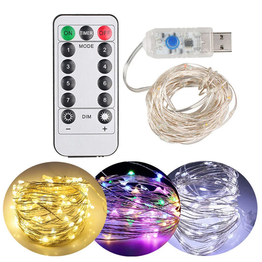 5m usb fairy lights with remote
