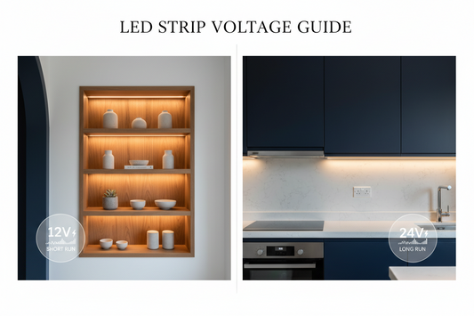12V and 24V LED strip applications in modern UK interiors