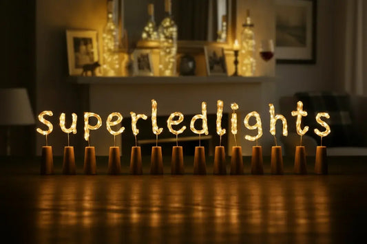 sign made from bottle lights