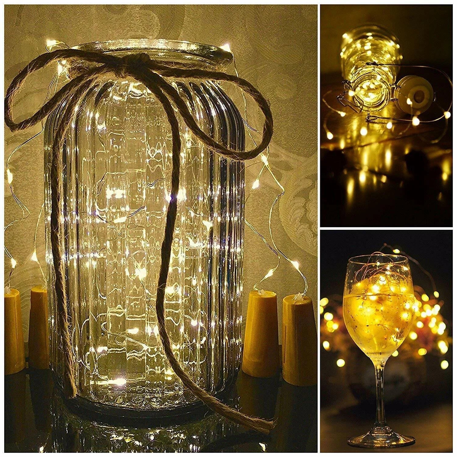 Cork Bottle Lights for Decorative Bottle Craft Displays