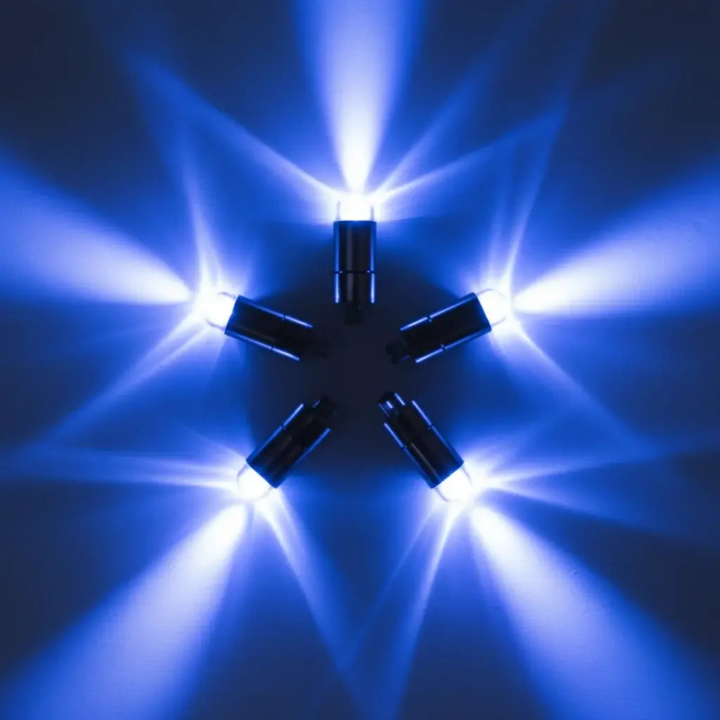 Blue mini party LED lights star pattern