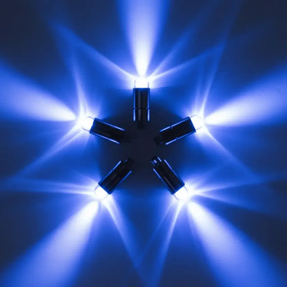 Blue mini party LED lights star pattern
