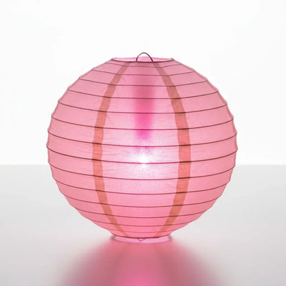 Close-up pink LED light with lantern