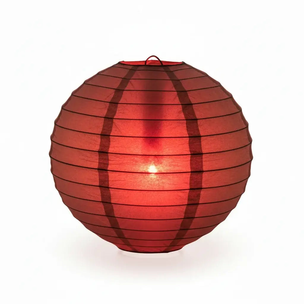 Close-up red LED light with lantern