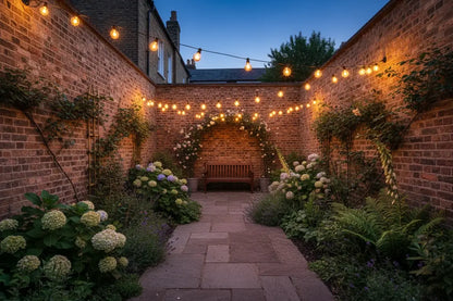 Festoon Lights - Victorian Townhouse Garden