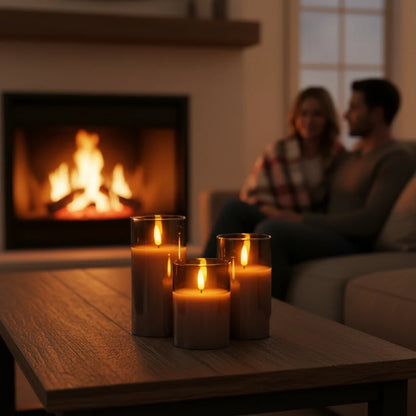 Led candles cosy home atmosphere