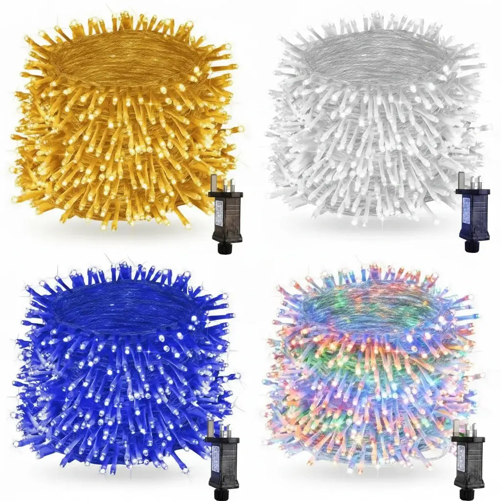 LED fairy lights collection - yellow, white, blue and multicolour