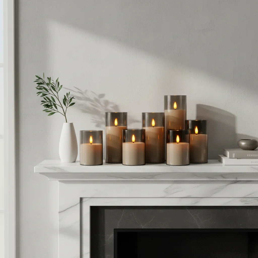 LED flameless candles fresh composition