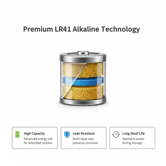 Premium lr41 alkaline technology