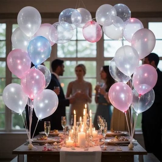 Realistic multi-colored LED lights in balloons