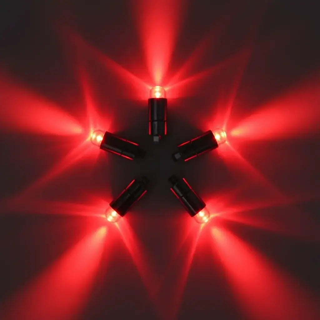 Red mini party LED lights star pattern