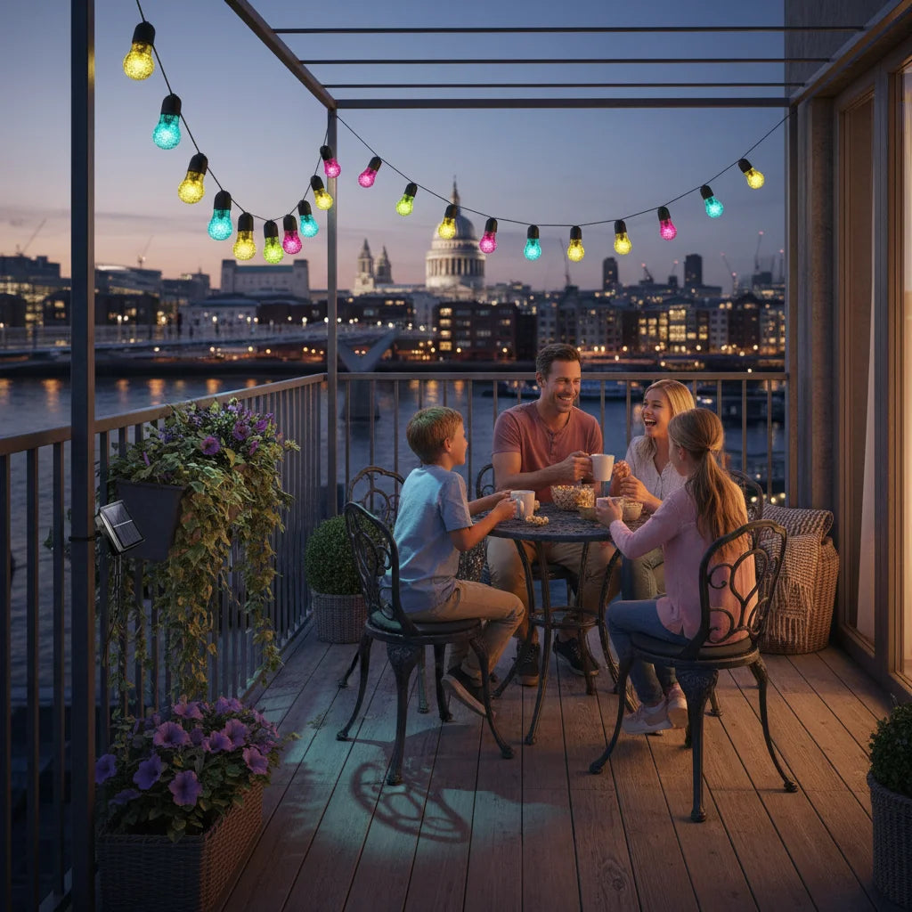 Solar lights millennium bridge family balcony