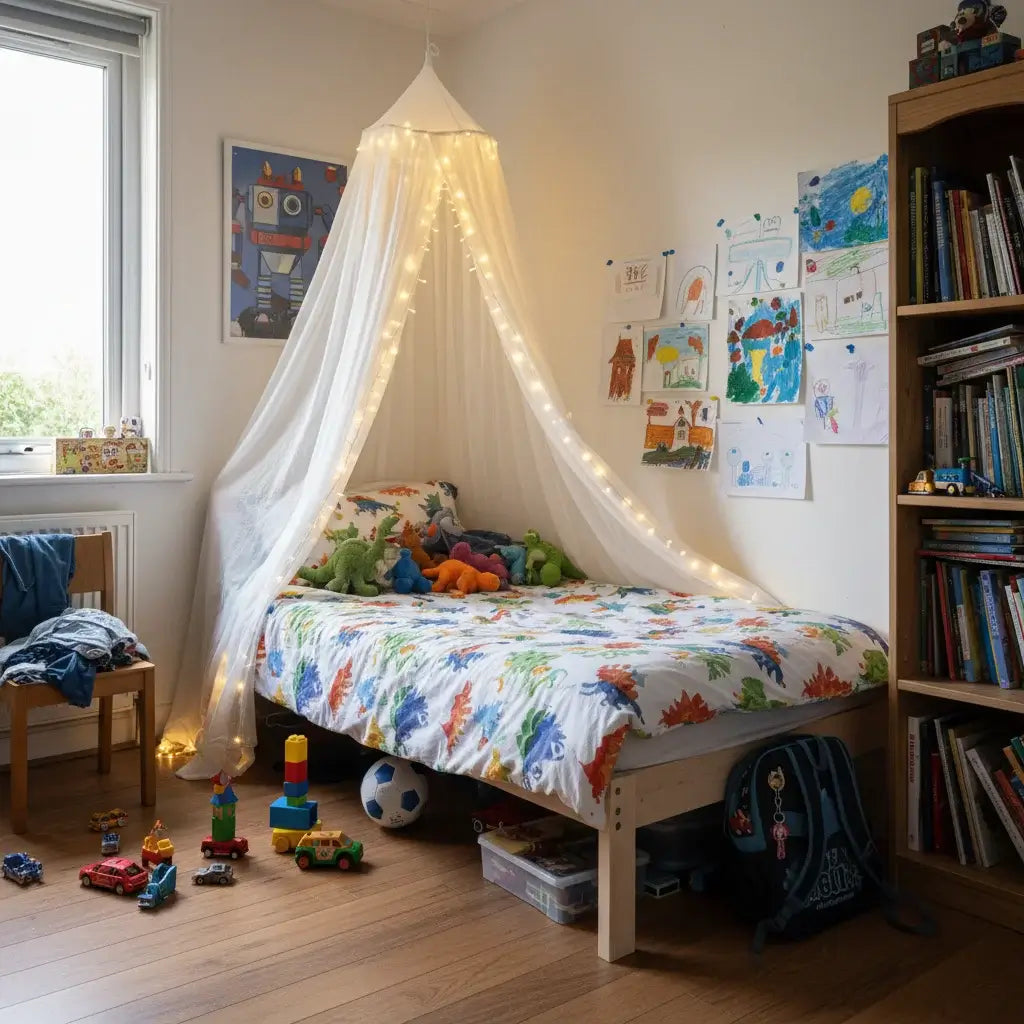 Ultra realistic 100 LED 10m fairy lights in British child's room