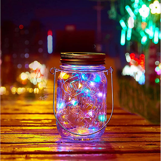 Multicolour Solar Powered Mason Jar Lid Lights
