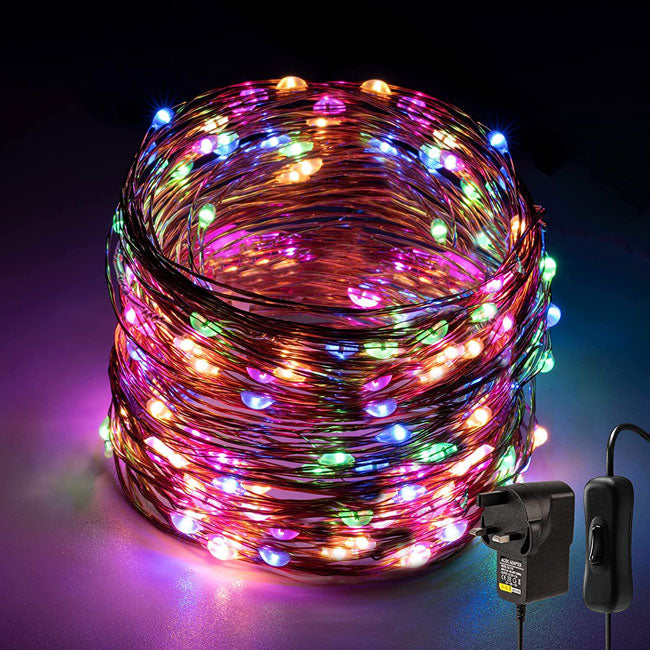 300 Led 30M Micro Fairy Lights Mains Operated with Switch